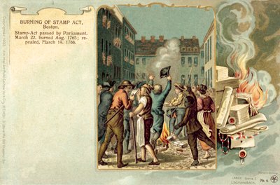 Incendie de la loi sur le timbre, Boston, août 1765 - American School